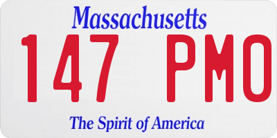 MA license plate 147PM0