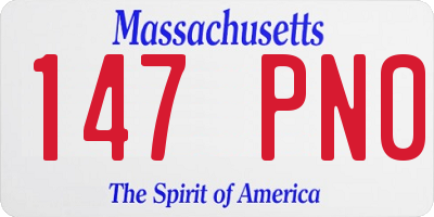 MA license plate 147PN0