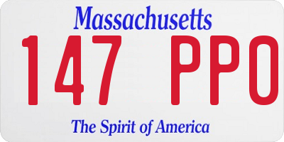 MA license plate 147PP0