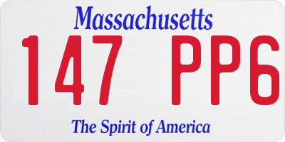MA license plate 147PP6