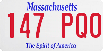 MA license plate 147PQ0