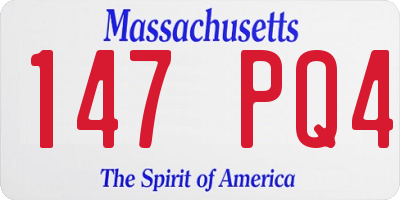 MA license plate 147PQ4