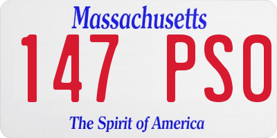 MA license plate 147PS0