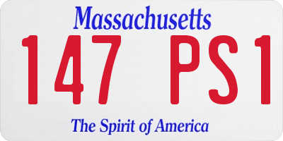 MA license plate 147PS1