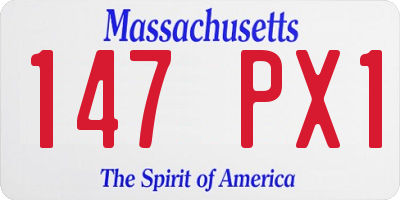 MA license plate 147PX1