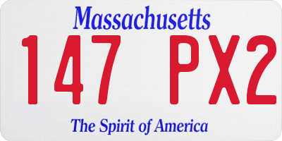 MA license plate 147PX2