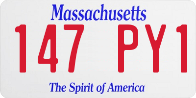 MA license plate 147PY1