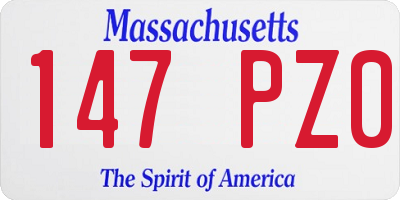 MA license plate 147PZ0