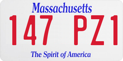 MA license plate 147PZ1