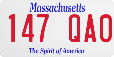 MA license plate 147QA0