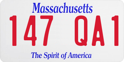MA license plate 147QA1