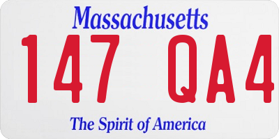 MA license plate 147QA4