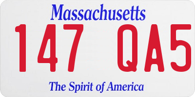 MA license plate 147QA5