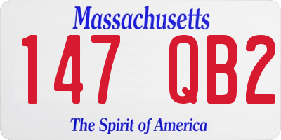 MA license plate 147QB2