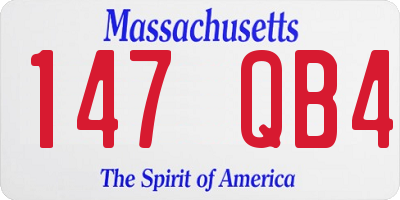 MA license plate 147QB4