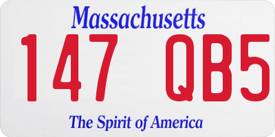 MA license plate 147QB5