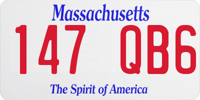 MA license plate 147QB6