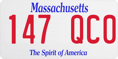 MA license plate 147QC0