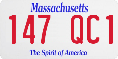 MA license plate 147QC1