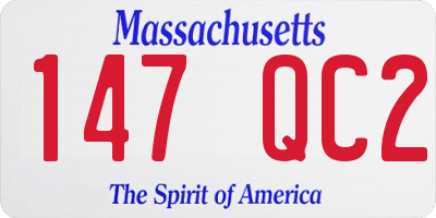 MA license plate 147QC2