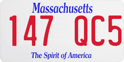 MA license plate 147QC5