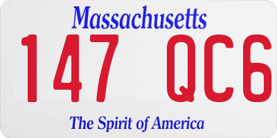 MA license plate 147QC6