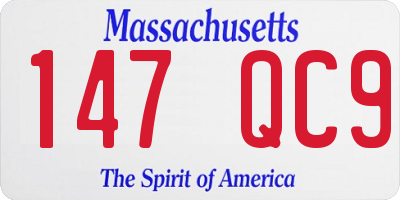 MA license plate 147QC9