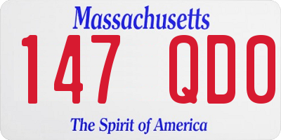 MA license plate 147QD0