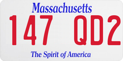 MA license plate 147QD2