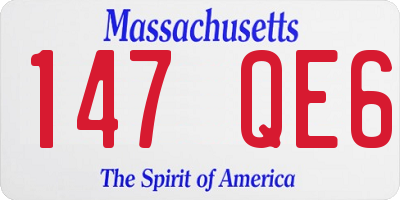 MA license plate 147QE6