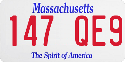 MA license plate 147QE9