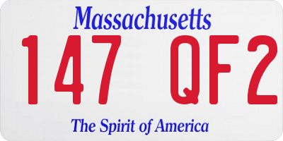 MA license plate 147QF2