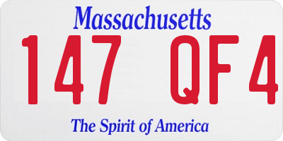 MA license plate 147QF4