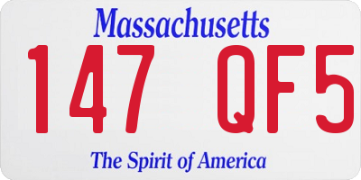 MA license plate 147QF5