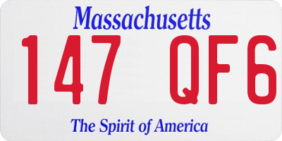 MA license plate 147QF6