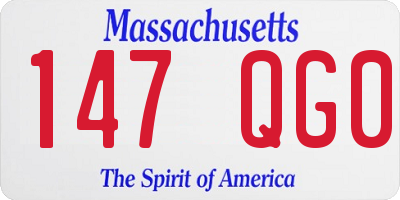 MA license plate 147QG0