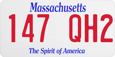 MA license plate 147QH2