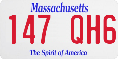 MA license plate 147QH6