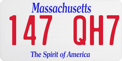 MA license plate 147QH7