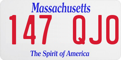 MA license plate 147QJ0