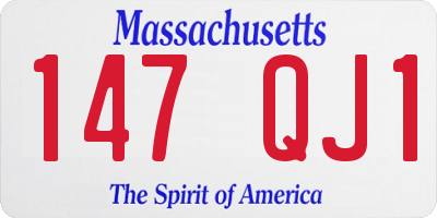 MA license plate 147QJ1