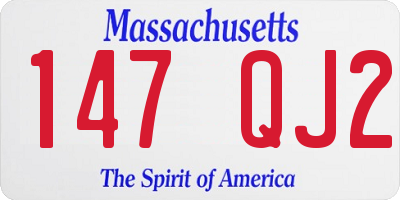 MA license plate 147QJ2