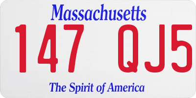 MA license plate 147QJ5