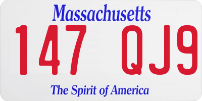 MA license plate 147QJ9
