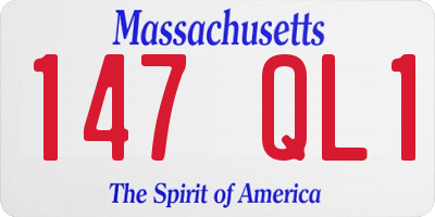 MA license plate 147QL1