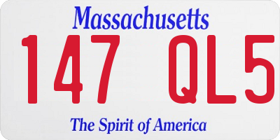 MA license plate 147QL5