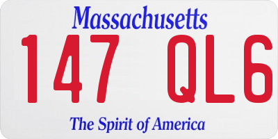 MA license plate 147QL6