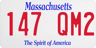 MA license plate 147QM2