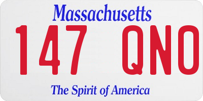 MA license plate 147QN0