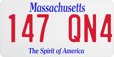 MA license plate 147QN4